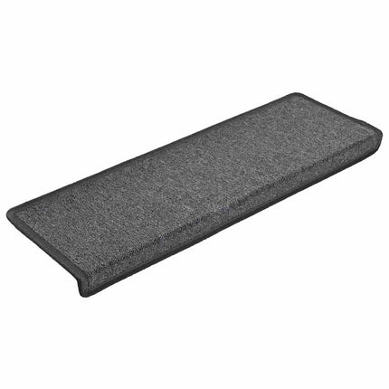 Trappmattor 30 st 65x21x4 cm mörkgrå rektangulär kant