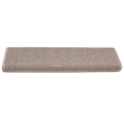 Trappmattor 30 st 65x21x4 cm ljusbruna rektangulära kanter