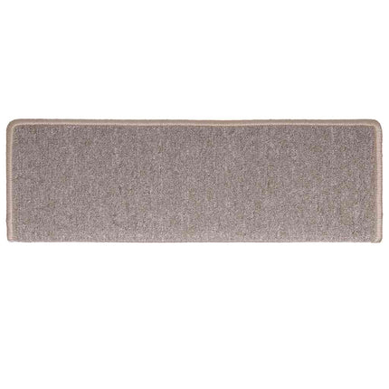 Trappmattor 30 st 65x21x4 cm ljusbruna rektangulära kanter