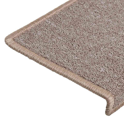 Trappmattor 30 st 65x21x4 cm ljusbruna rektangulära kanter