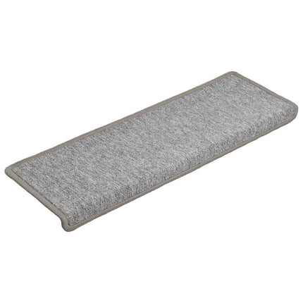 Trappmattor 30 st 65x21x4 cm ljusgrå rektangulär kant