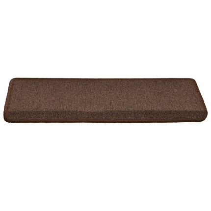 Trappmattor 30 st 65x21x4 cm kaffebruna rektangulära kanter