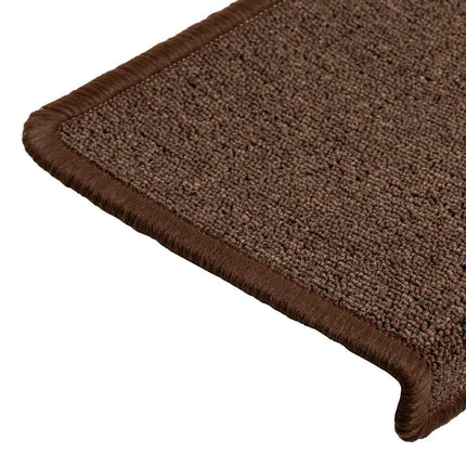 Trappmattor 30 st 65x21x4 cm kaffebruna rektangulära kanter