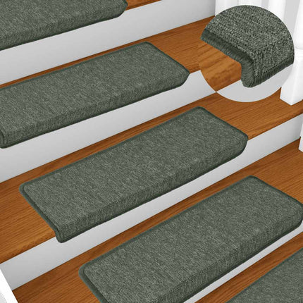 Trappmattor 30 st 65x21x4 cm mörkgröna rektangulära kanter