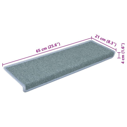 Trappmattor 30 st 65x21x4 cm havsblå rektangulär kant