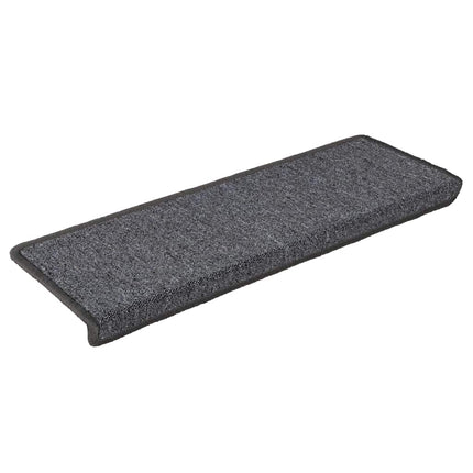 Trappmattor 30 st 65x21x4 cm mörkgrå rektangulär kant