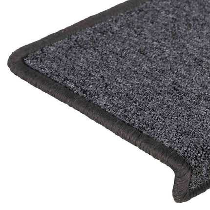 Trappmattor 30 st 65x21x4 cm mörkgrå rektangulär kant