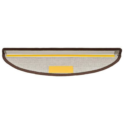 Trappmattor 20 st 56x17x3 cm kaffebruna halvrunda