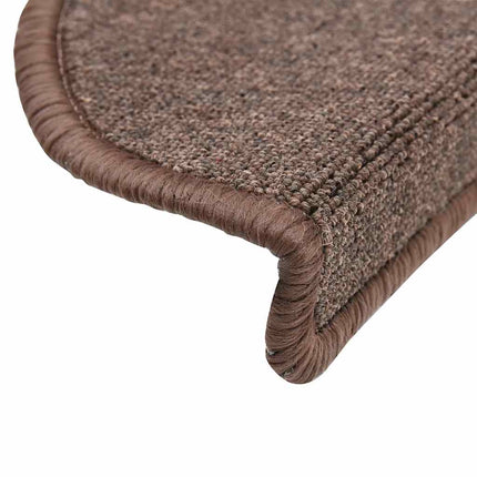 Trappmattor 20 st 56x17x3 cm kaffebruna halvrunda