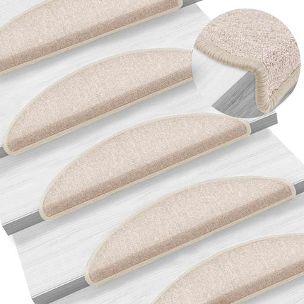 Trappmattor 20 st 56x17x3 cm taupe halvrunda