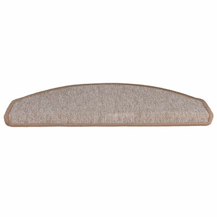 Trappmattor 20 st 65x24x4 cm ljusbruna halvrunda stora