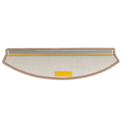 Trappmattor 20 st 65x24x4 cm ljusbruna halvrunda stora