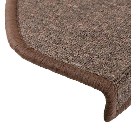 Trappmattor 20 st 65x24x4 cm kaffebruna halvrunda stora