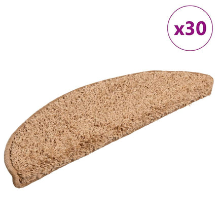 Trappmattor 30 st 56x17x3 cm beige halvrunda