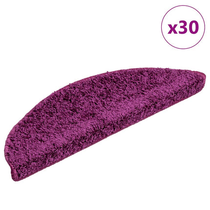 Trappmattor 30 st 56x17x3 cm violett halvrunda