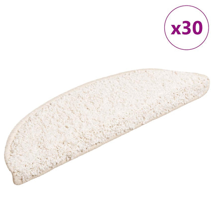 Trappmattor 30 st 56x17x3 cm vita halvrunda