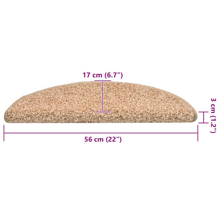 Trappmattor 30 st 56x17x3 cm guld halvrunda