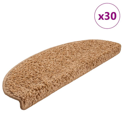 Trappmattor 30 st 65x21x4 cm beige halvrunda stora