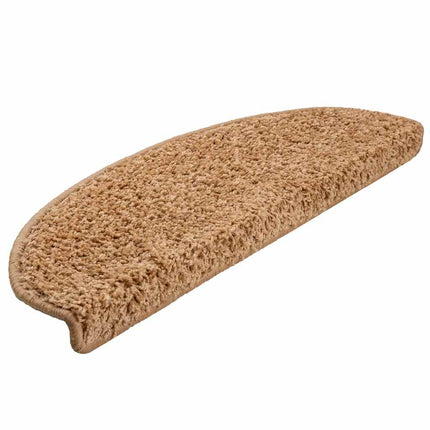 Trappmattor 30 st 65x21x4 cm beige halvrunda stora