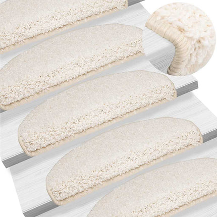 Trappmattor 30 st 65x21x4 cm vita halvrunda stora