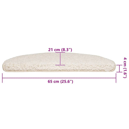 Trappmattor 30 st 65x21x4 cm vita halvrunda stora
