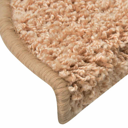 Trappmattor 30 st 65x21x4 cm guld halvrunda stora