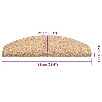 Trappmattor 30 st 65x21x4 cm guld halvrunda stora
