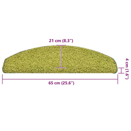 Trappmattor 30 st 65x21x4 cm gröna halvrunda stora