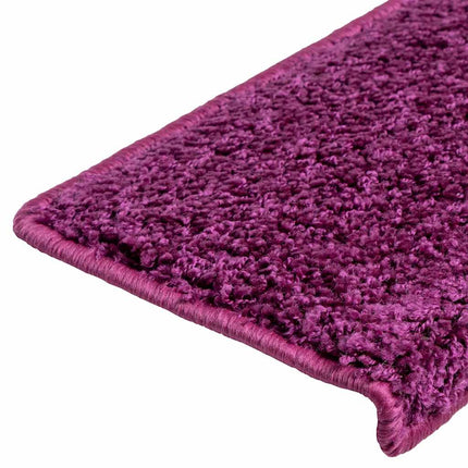 Trappmattor 30 st 65x21x4 cm violett rektangulär kant
