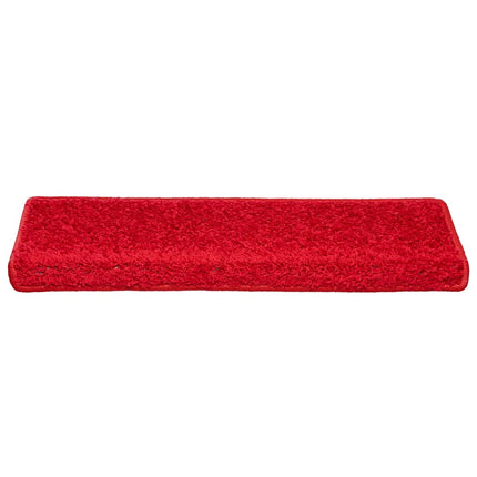 Trappmattor 30 st 65x21x4 cm röda rektangulära kanter