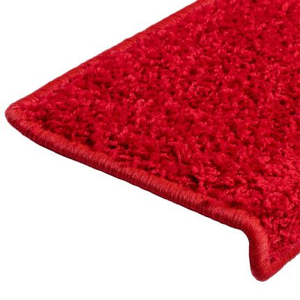 Trappmattor 30 st 65x21x4 cm röda rektangulära kanter