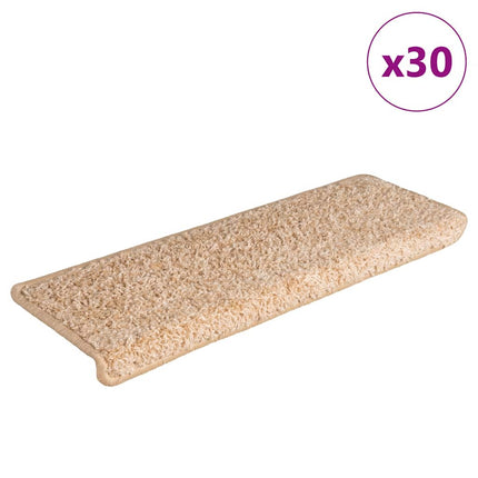 Trappmattor 30 st 65x21x4 cm guldfärgade rektangulära kanter