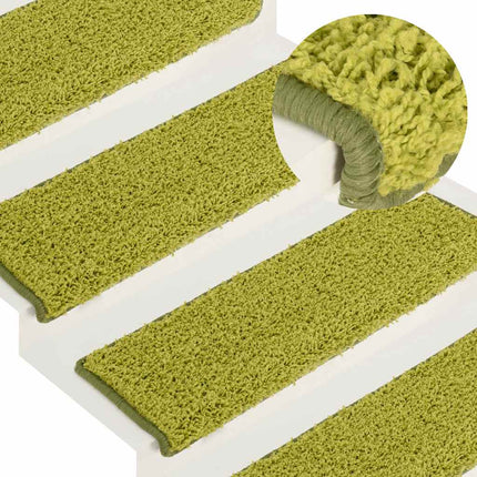 Trappmattor 30 st 65x21x4 cm gröna rektangulära kanter