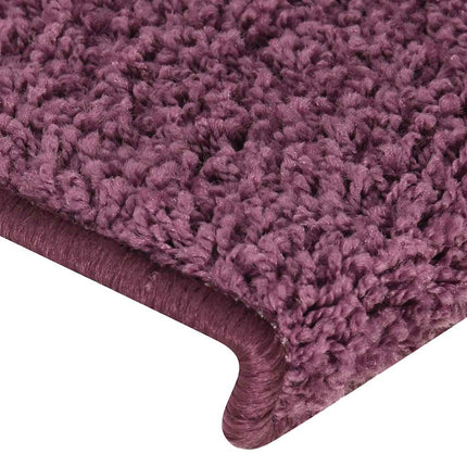 Trappmattor 30 st 65x21x4 cm mörklila rektangulär kant