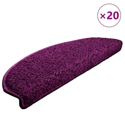 Trappmattor 20 st 65x21x4 cm violett halvrunda stora