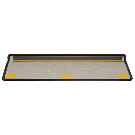 Trappmattor 20 st 65x21x4 cm svarta rektangulära kanter