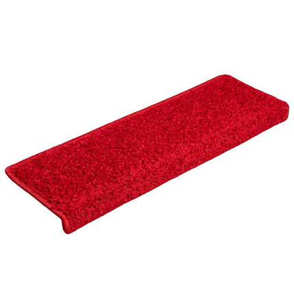 Trappmattor 20 st 65x21x4 cm röda rektangulära kanter