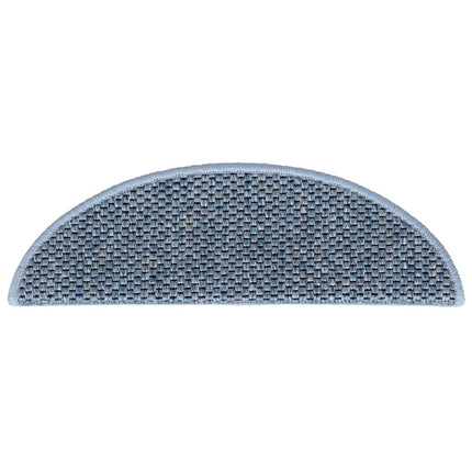Trappmattor självhäftande sisal-look 30 st 56x17x3 cm blå