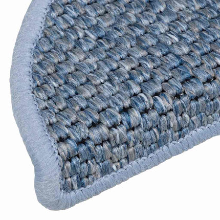 Trappmattor självhäftande sisal-look 30 st 56x17x3 cm blå