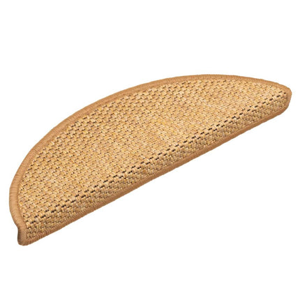 Trappmattor självhäftande sisal-look 30 st 56x17x3 cm sisal