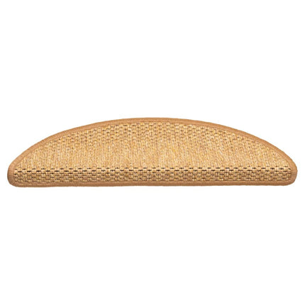 Trappmattor självhäftande sisal-look 30 st 56x17x3 cm sisal