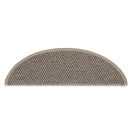 Trappmattor självhäftande sisal-look 30 st 56x17x3 cm mörkbeige
