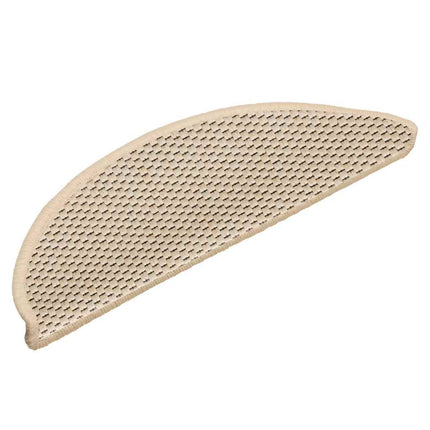 Trappmattor självhäftande sisal-look 30 st 56x17x3 cm berber