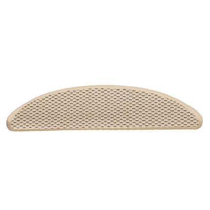 Trappmattor självhäftande sisal-look 30 st 56x17x3 cm berber