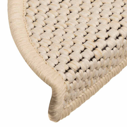 Trappmattor självhäftande sisal-look 30 st 56x17x3 cm berber