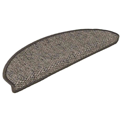 Trappmattor självhäftande sisal-look 30 st 65x21x4 cm gråbeige
