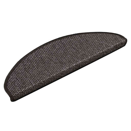 Trappmattor självhäftande sisal-look 30 st 65x21x4 cm antracit
