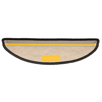 Trappmattor självhäftande sisal-look 30 st 65x21x4 cm antracit