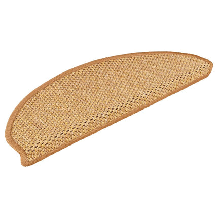 Trappmattor självhäftande sisal-look 30 st 65x21x4 cm sisal