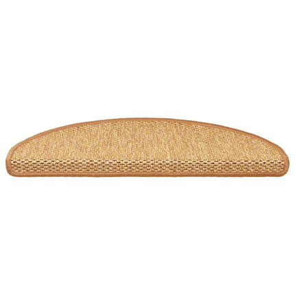 Trappmattor självhäftande sisal-look 30 st 65x21x4 cm sisal